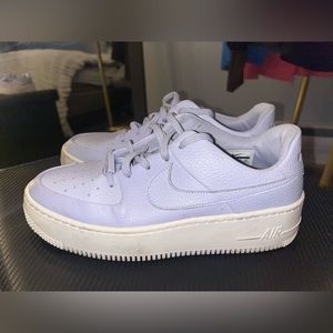 Nike Air Force 1 Low Platform Sneaker in Purple, Size Women’s 9 US